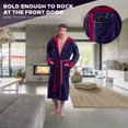 thumbnail image 3 of Mens Plush Robe with Slipper Set - BOSS - Men Bathrobe Collection - Lifetime Durable, Curated Hotel Spa Robe with Hood & Pockets - Anti-Slip Belt - Breathable Yet Warm - Won’t Pill, Tear or Darken, 3 of 5