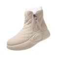 thumbnail image 1 of Bottes d'Hiver pour la Neige Bottes Doublées Chaudes pour Femmes Bottes Courtes Imperméables Mode pour Randonnée Randonneuse Hiver 39 Beige, 1 of 9