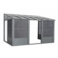 thumbnail image 3 of Gazebo Penguin Florence 8 pi x 12 pi Toit en Polycarbonate Solarium Mural - Ardoise, 3 of 14
