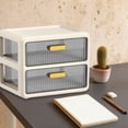 thumbnail image 4 of Drawer-type Desktop Storage Box Office Desk Station Organizer Stationery Cosmetics Storage Rack Storage Cabinet, 4 of 4