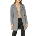 thumbnail image 1 of INSPIRE CHIC Women's Long Sleeves Button Closure Outerwear Mid Length Overcoat, 1 of 4