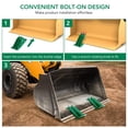 thumbnail image 4 of Tractor Bucket Edge Protector 2-Pack Steel Loader Skid Guard for Snow Leaves Gravel and Turf Protection Green, 4 of 7