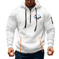 thumbnail image 3 of Styesk Sweatshirts for Men Men's Spring And Fall Printed Hooded Sweatshirt Zipper Multi-Pocket Pullover Sweatshirt, 3 of 4