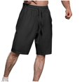 thumbnail image 3 of Diufon Men's Athletic Shorts Cotton Linen Drawstring Waisted Outdoor Sport Shorts Spring Summer Shorts with Pockets, 3 of 5