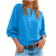 thumbnail image 1 of Longs Chandails pour Femmes Mode pour Femmes Col Rond à Boutons Manches Longues Hauts Unis Chandail à Enfiler Chandail Tendance et Confortable Vêtements d'Hiver Chandails d'Hiver pour Femmes, 1 of 8