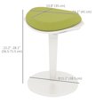 thumbnail image 3 of HOMCOM Mesh Ergonomic Wobble Stool for Standing Desks, with Rocking, Green, 3 of 10