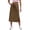 Coffee, variant on Huaizzzy Women's High Waist Solid Color Casual Drawstring Side Slit Skater Skirt with Pockets Stretchy Comfortable A Line Mini Skirt Pencil Skirts for Women Knee Length Crib Skirt Girl Skirts for
