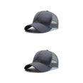 thumbnail image 2 of Baohd Mâle 3D Broderie Snap-back Chapeau à la Mode Réglable Sangle Protection Solaire Respirante Confortable Gris 2Set, 2 of 6