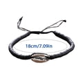 thumbnail image 4 of 1 Set Braided Bracelets Handcrafted Comfortable Exquisite String Chain Bracelet Exotic Teen Girls Fashion Accessory for Daily Dress Black Silver, 4 of 8