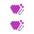 thumbnail image 4 of Maytalsory 20 Pieces Car Wheel Nut Caps Auto Hub Screw Cover Replacement Dust-proof Purple 17mm 2Set, 4 of 6