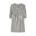 thumbnail image 4 of Ovzne Robes d'Été pour Femmes 2025 Robe Femme Robe Mini à Manches 3/4 d'Été Décontractée avec Nœud Col Ras du Cou Rayée Ample Fluide Robes de Plage Grande Taille Robe Maxi Liquidation, 4 of 6