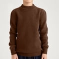 thumbnail image 2 of Posijego 4-18 Years Girls Boys Sweaters Crew Neck Solid Color Long Sleeve Knit Pullover Tops Fall Winter Clothes, 2 of 6