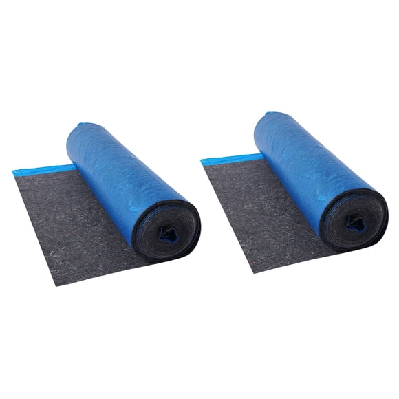 VEVOR Floor Underlayment 400 sq. ft, 3mm Laminate Flooring Padding with Attached Vapor Barrier, Heavy Duty Fiber+PE Film, Soundproofing & Noise Reduction for Vinyl & Wood(2 Rolls x 200 sq. ft)
