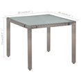 thumbnail image 4 of vidaXL 5 Piece Outdoor Dining Set with Cushions Poly Rattan Grey, 4 of 4