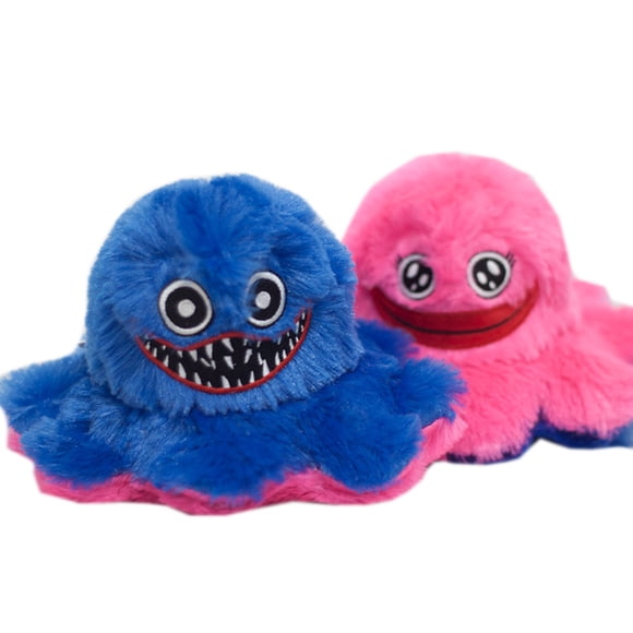 Poppy Playtime Reversible Octopus Plush, 2 Packs, 8" Huggy Wuggy & Kissy Missy Flip Stuffed Toy for Kids