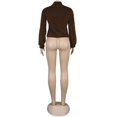 thumbnail image 5 of Femmes Sherpa Veste Revers Manches Longues Récolte Molleton Floue Zip Vestes Manteau Hiver Chaud Solide Pelucheux Outwear, 5 of 5