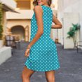 thumbnail image 4 of Ovzne Robes d'Été pour Femmes 2025 Robe de Plage Mode d'Été pour Femmes Robe Sans Manches à Col en V avec Poches et Imprimé Polka Robe Imprimée pour Femmes en Liquidation, 4 of 6