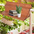 thumbnail image 2 of Outsunny Railing Table, Foldable Outdoor Hanging Table, Orange, 1 Count, 2 of 10