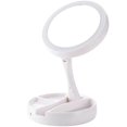 thumbnail image 1 of 7.8'' Lighted Makeup Mirror with Magnification, 1X/10X Magnifying Cosmetic Mirror, Double Sided Round LED Makeup Mirror, Battery or USB Powered Folding Cosmetic Mirror, 1 of 9