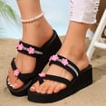 thumbnail image 2 of Sandales de Plage à Strass pour Femmes, Vacances, Plateforme Scintillante, Pantoufles Boho de Plage, à Enfiler, Sandales Habillées, 2 of 6