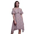 thumbnail image 1 of Bimba Robe à Volants Imprimée Damas Rose pour Femmes Épaules Dénudées - XX-Grand, 1 of 6