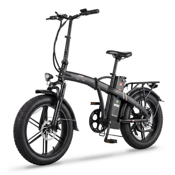 Sword Vélo Électrique Pliant 20 Pouces pour Adultes / Autonomie de 125 km, Moteur de Pointe 750W, Pneus Larges 4 Pouces, Batterie Certifiée UL - Noir - Noir