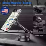 EIMELI Long Arm Car Suction Cup Magnetic Windshield Dashboard Mount Holder For Cell Phones Black