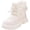 White, variant on Wxirdiow Kids Cowboy Boots Warm Boys And Girls Boots Wide Soft Sole Cotton Shoes Plus Velvet Baby Cotton Boots White Size,3-3.5 Years