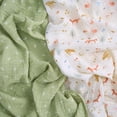 thumbnail image 3 of Couvertures à Emmailloter en Mousseline de Coton - Aden + Anais, vert, 3 of 6