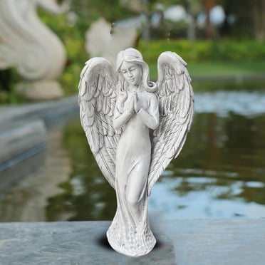 Angel Garden Statue Outdoor Decoration Height 18cm for Garden Memorial Decor