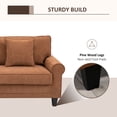thumbnail image 4 of HOMCOM Modern 3-Seater Sofa Corduroy Fabric Couch with Rolled Armrests, 4 of 10