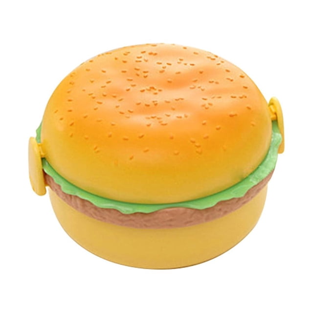 Lunch Box with Fork Spoon, Leakproof Bento Box for School Picnic, Portable Food Storage Container for Children Breakfast Snacks, Yellow