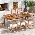 thumbnail image 2 of Costway Table à Manger d'Extérieur de 79 Pouces Table de Patio pour 8 Personnes avec Trou pour Parasol de 1,9 Pouces, 2 of 9