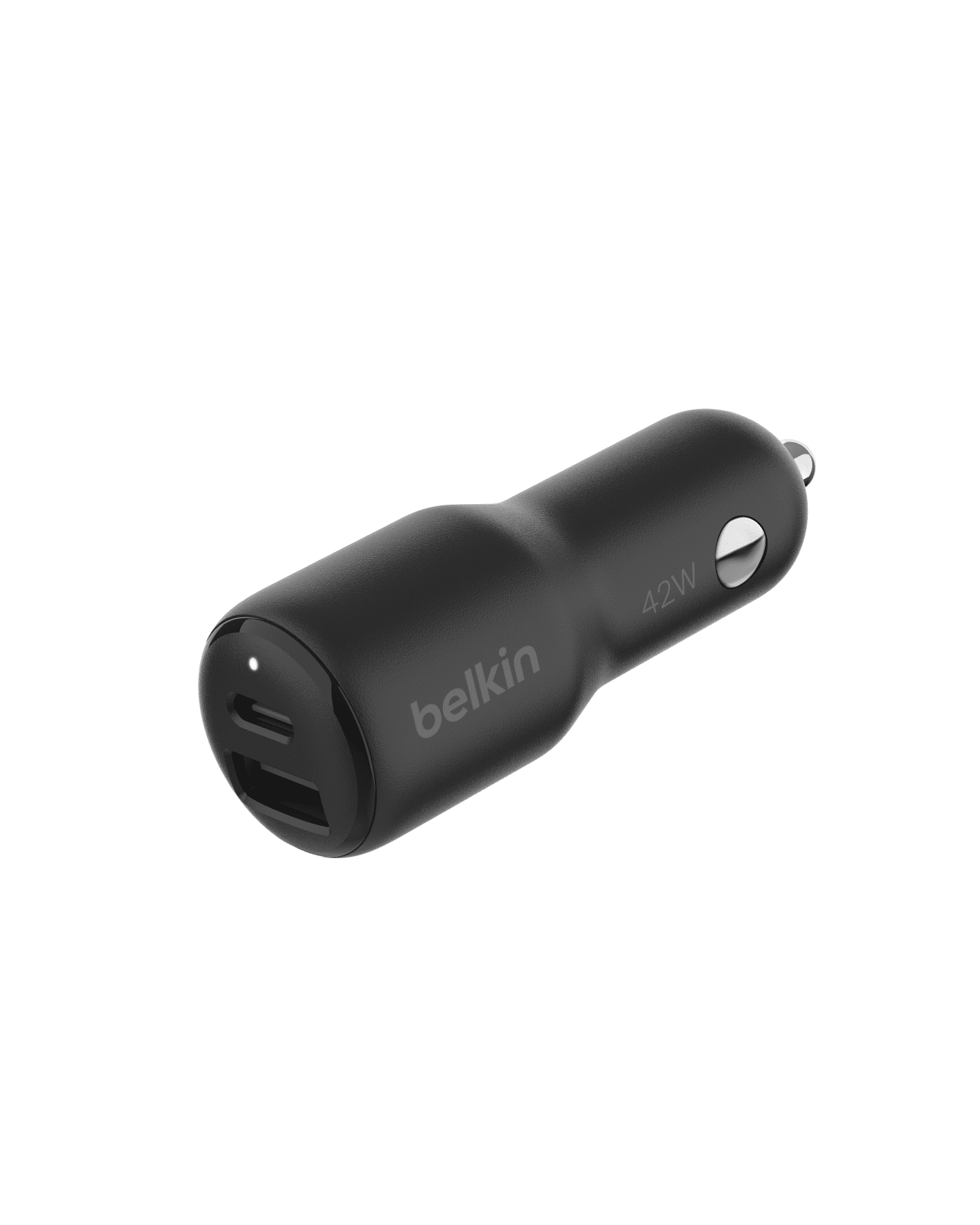 Belkin BoostCharge Dual Car Charger 42W w/Fast Charge USB-C 30W PPS & 12W USB-A Ports for Apple iPhone 15, 15 Pro, 15 Pro Max, iPhone 14 Series, iPhone 13 Series, Samsung Galaxy S23, & More - Black.