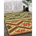 thumbnail image 3 of Ahgly Company Machine Washable Indoor Square Transitional Red Brown Area Rugs, 5' Square, 3 of 7