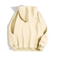 thumbnail image 3 of LUOGENLI Chandails à Capuche Mode pour Hommes Los Angeles Hommes Femmes à Lettres Graphique Imprimé à Capuche Col Rond Manches Longues Chandail Hauts Chandails à Capuche pour Hommes à Fermeture Éclair Grande Taille Beige Taille P, 3 of 3