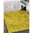 thumbnail image 3 of Ahgly Company Tapis de Zone Rond d'Intérieur Lavable à la Machine, Transitionnel, Brun « Dark Golden Rod », 5 Pieds Rond, 3 of 7