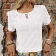 thumbnail image 5 of Liquidation des Offres du Jour! Blouses à Col Rond à Manches Courtes Unies pour Femmes, Haut Décontracté et Confortable pour Temps Chaud, Bureau Ou Jeu Soldes Aujourd'hui Liquidation!, 5 of 5