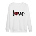 thumbnail image 3 of Hauts à Manches Longues pour Femmes Mode Pull Imprimé Amour Blouse Ample Hauts pour Femmes Manches Longues Mode pour Femmes, 3 of 8