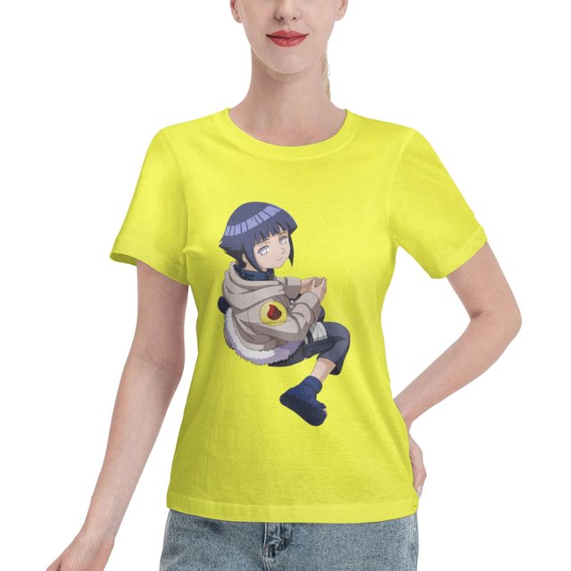 T-Shirt Basique à Manches Courtes pour Femmes Naruto Hinata