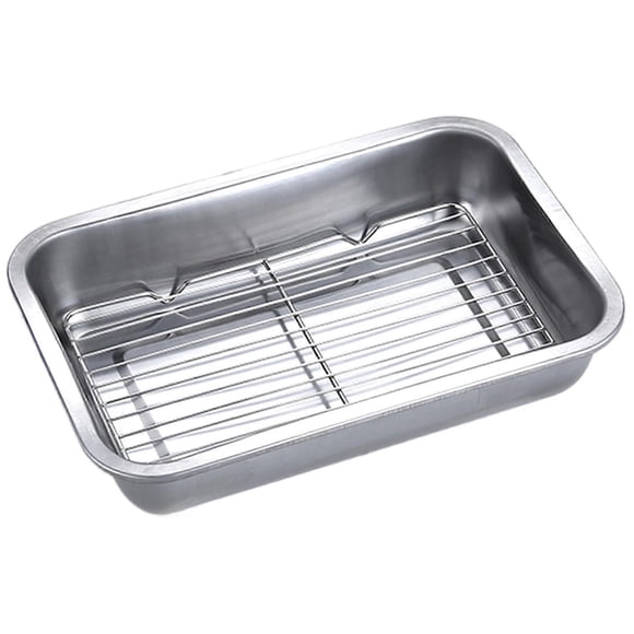 Roasting pan, roasting pan with rack, toaster oven tray pans for turkeys, chicken, ham, and ribs.