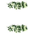 thumbnail image 1 of stanreset 1/2/3/5 Artificial Flower Plant Fake Vine Roses Simulation Rose Self-Assembly Party Balcony Garden Restaurant Living Room Garland White 2PCS, 1 of 6