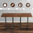 thumbnail image 4 of Costway 63'' Computer Desk Large Office Desk Study Workstation w/ Wood Top & Metal Frame, 4 of 8