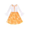 thumbnail image 1 of Robe Fille Dentelle Jaune Manches Longues Blouse Col 7 Ans, 1 of 1