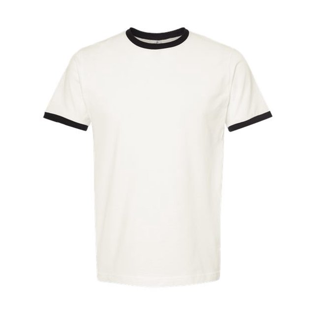 Tultex T-Shirt à Col Contrastant Unisexe en Jersey Fin