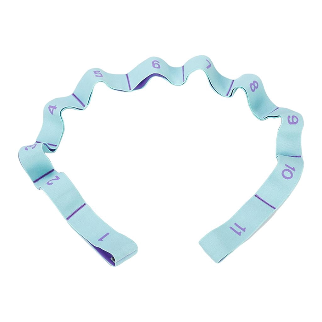 S SERENABLE Pull Strap Fitness Exercise Ballet Stretching Band Loop Purple_11 Loops 11 Loops violet