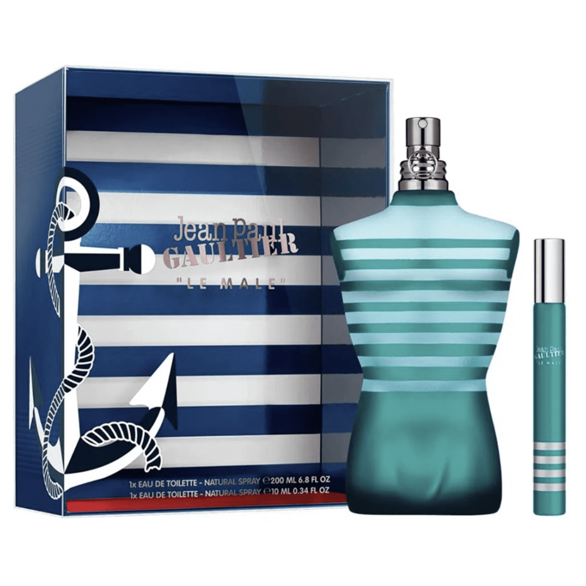 Jean Paul Gaultier Le Male 200ml edt + 10ml Travel Spray Gift Set