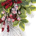 thumbnail image 3 of Haute Decor 18 Inch Outdoor Homespun Holiday Wreath w/ Pinecones, Snowflake, 3 of 6