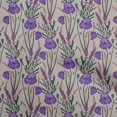thumbnail image 1 of oneOone Tissu Polyester Spandex Violet Floral Rétro Projets de Couture Tissu Imprimé au Mètre 56 Pouces de Large, 1 of 5