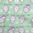 thumbnail image 1 of oneOone Viscose Jersey Sea Green Fabric Asian Kawaii Rabbit Sewing Material Print Fabric By The Yard 60 Inch Wide, 1 of 4